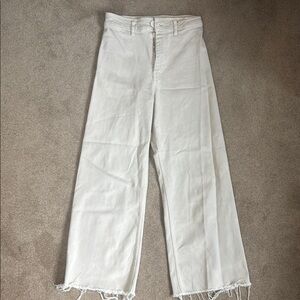 Zara White Straight Leg Pants